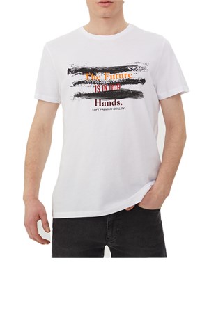 Loft Beyaz Erkek Tişört LF2029051 Beyaz