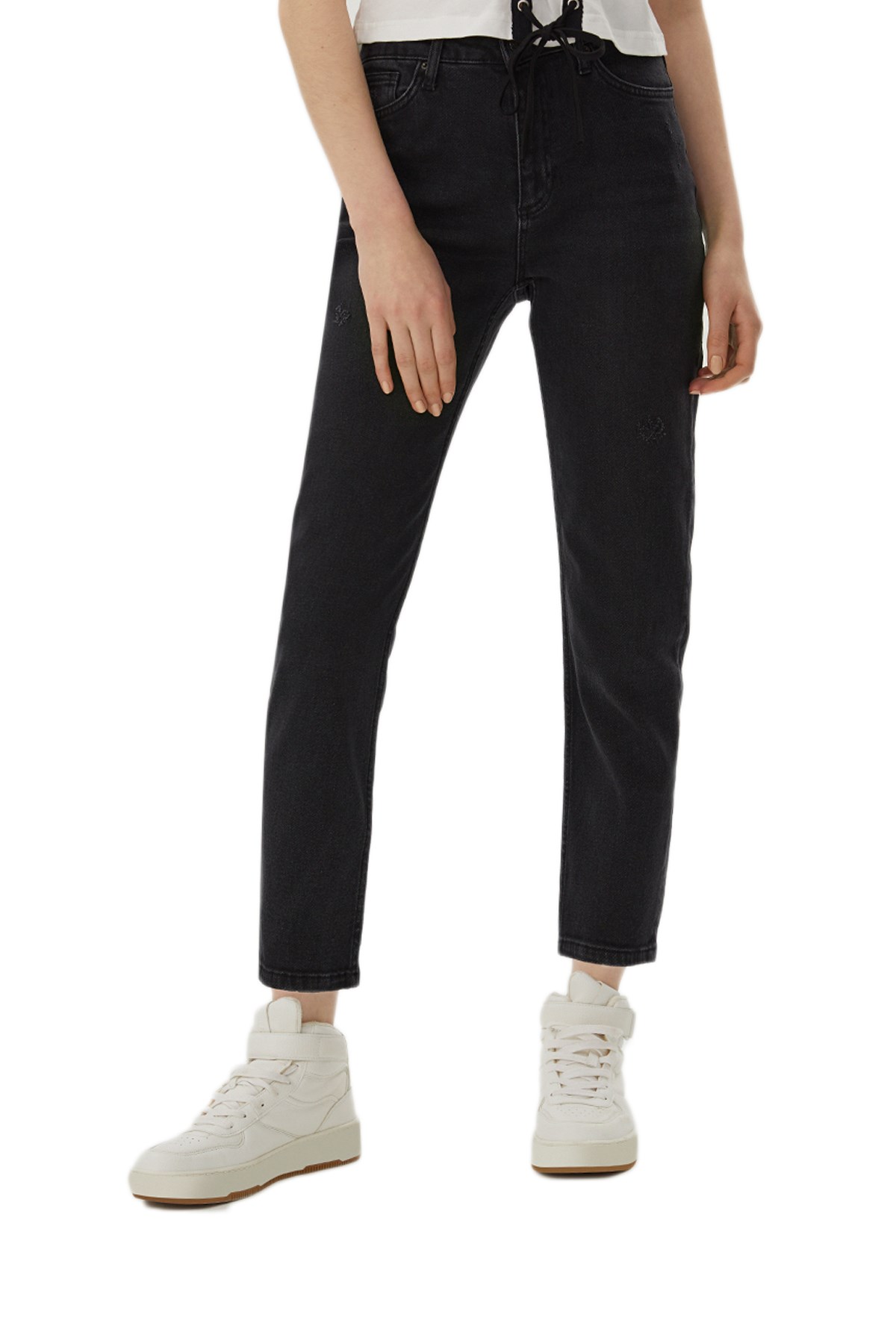 Loft Girlfriend Tessa Black Kadın Jean Pantolon LF2029098 Standart