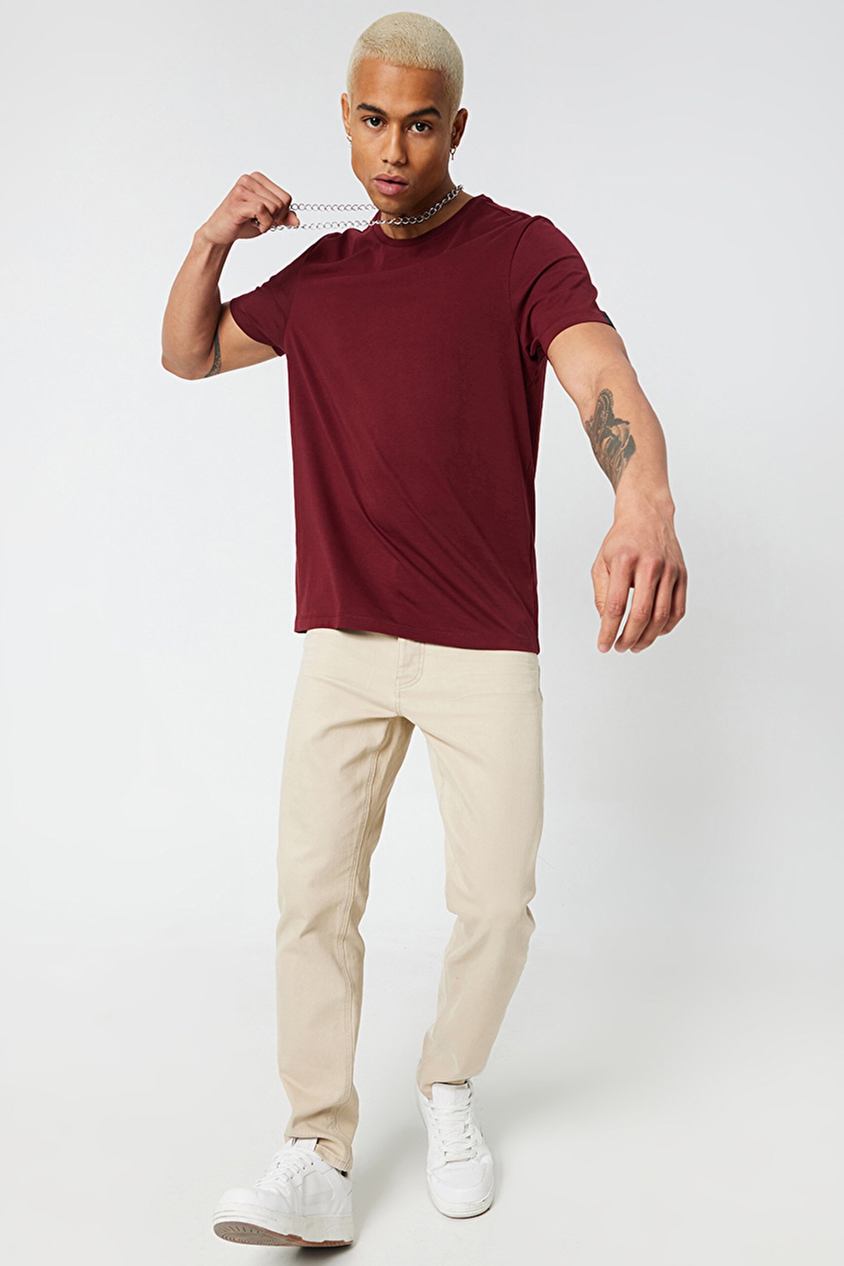 Loft Regular Fit Erkek Tişört LF2029278 Bordo