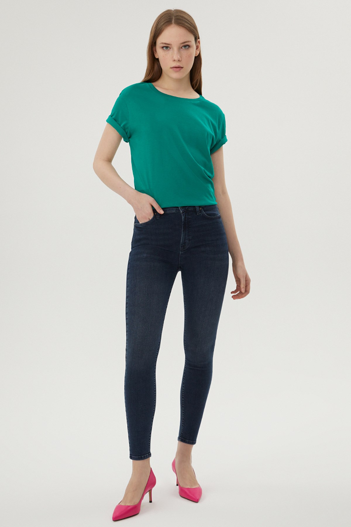 Loft Nicole Mary Blue Black Kadın PantolonLF2029456 Standart