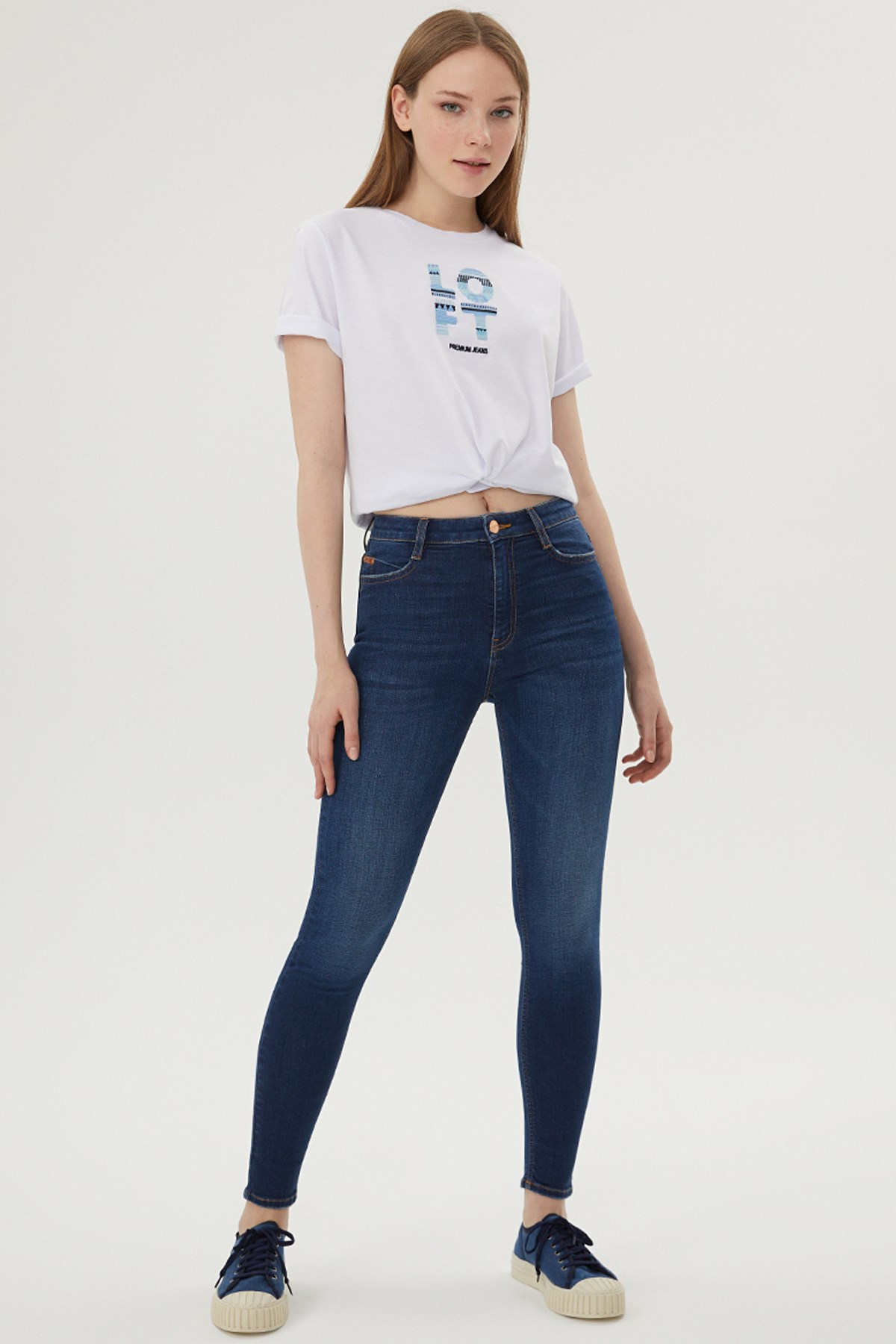 Loft Natalie Linda Kadın Jean PantolonLF2029508 Standart