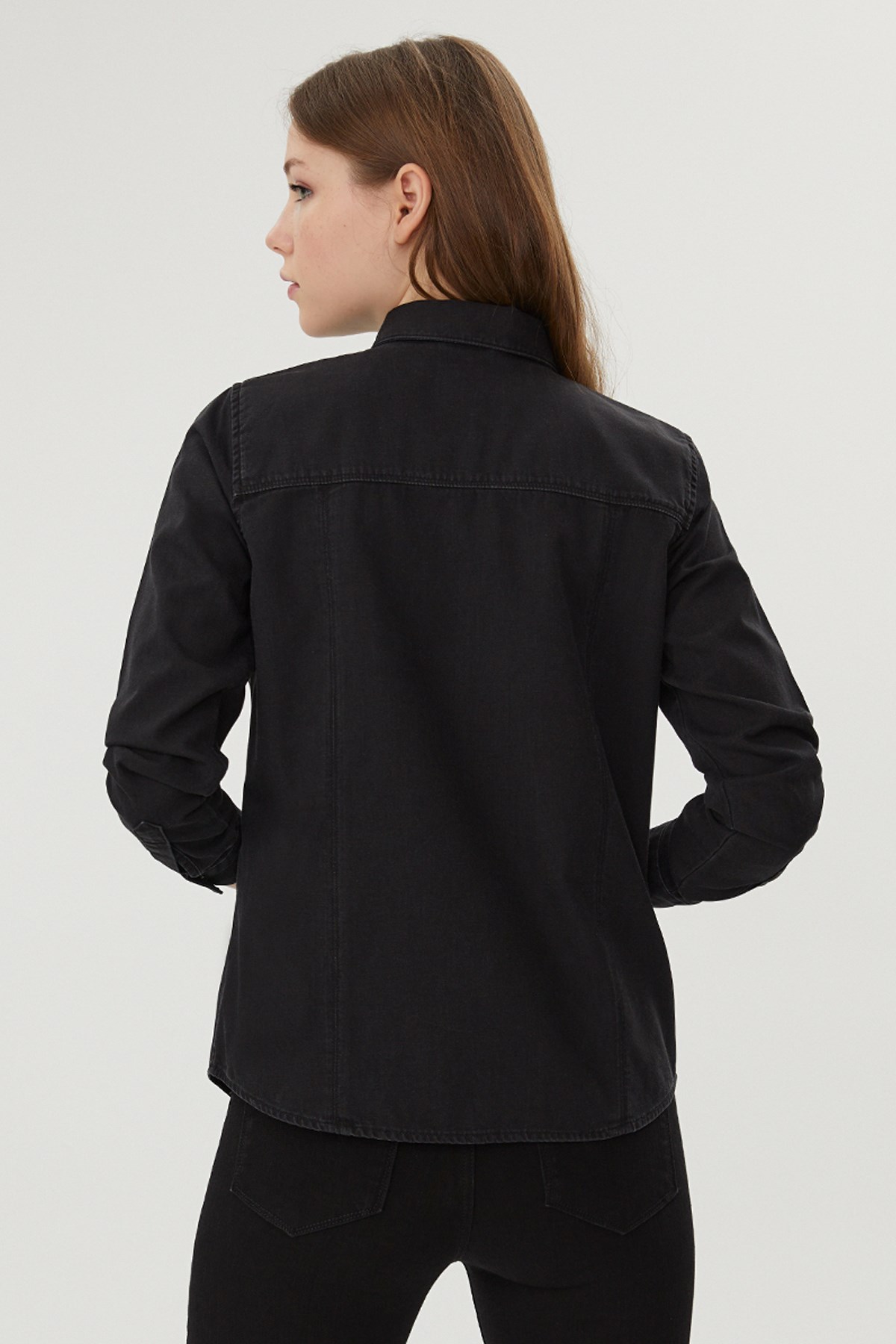 Loft  Freya Black Kadın Kot GömlekLF2029520 Standart