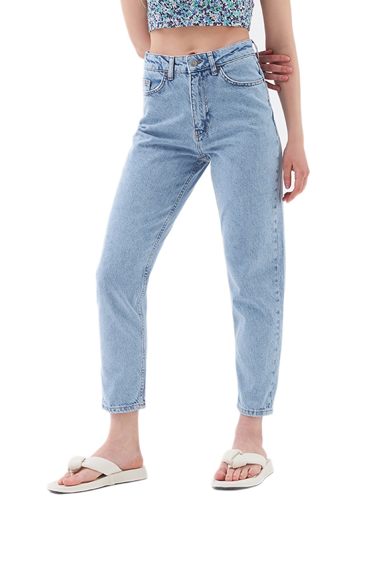 Loft Mom Jeans JESIL Light Kadın Pantolon LF2029582 Mavi