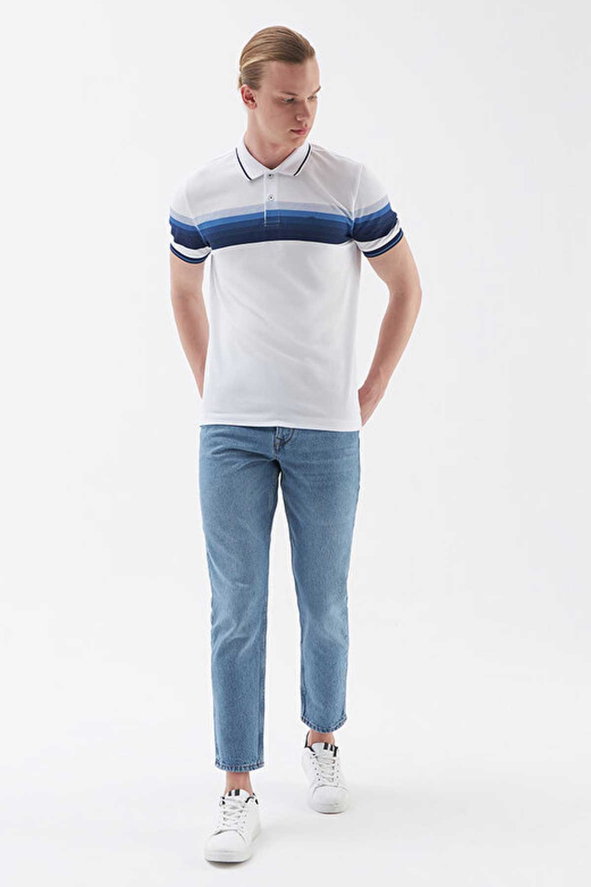 Loft Erkek Polo Yaka Tişört LF2029677 Beyaz