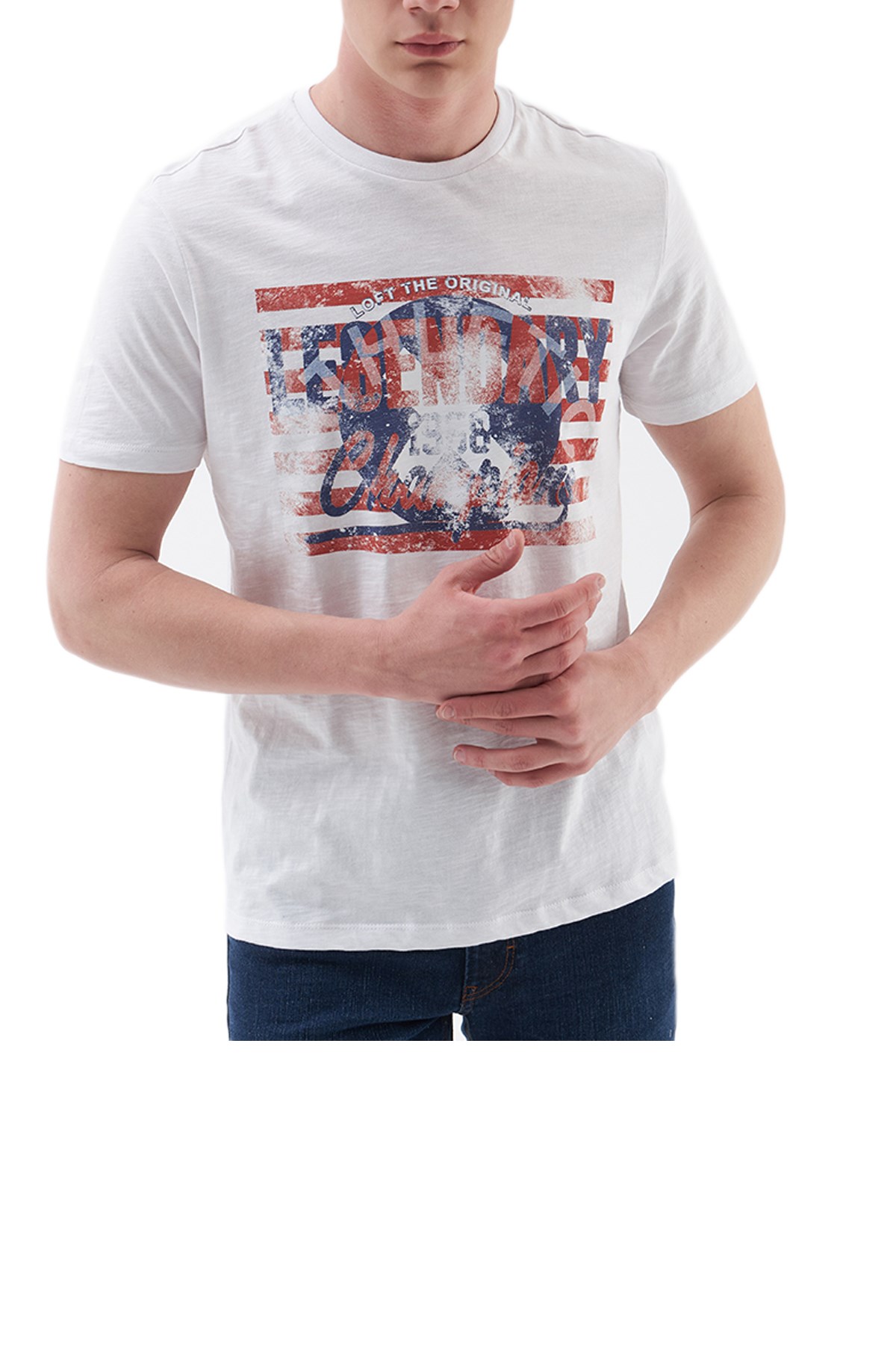 Loft Beyaz Erkek Tişört LF2029691 Beyaz