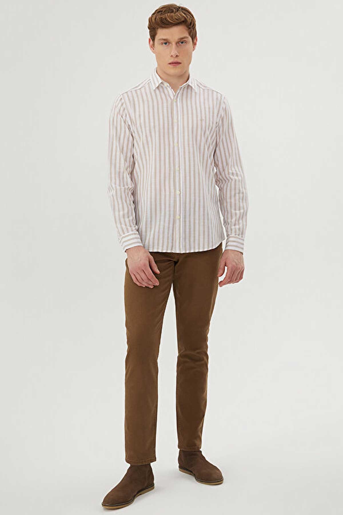 Loft Regular Fit Erkek Gömlek LF2029706 Bej