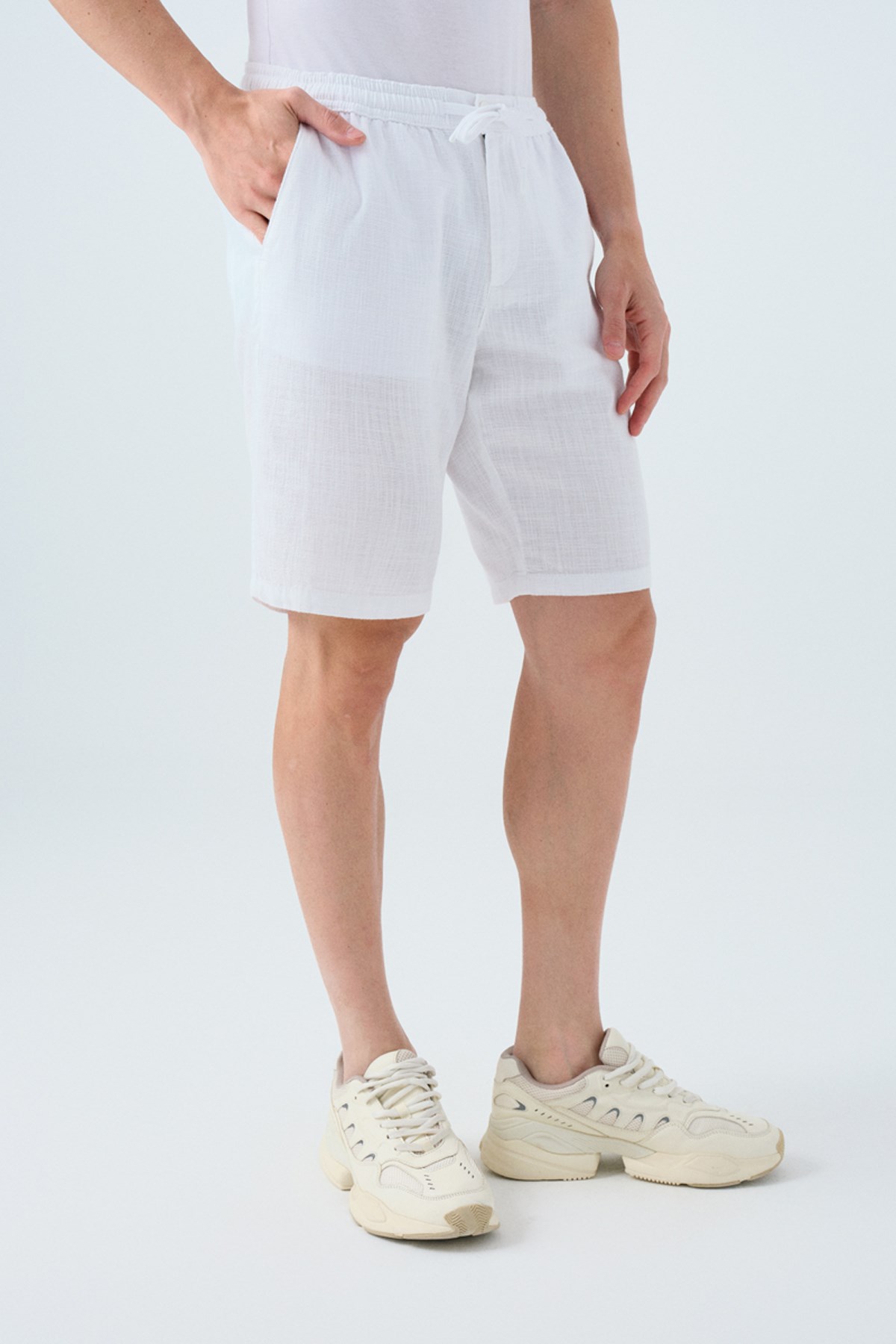 Loft Regular Fit Erkek Şort LF2029713 Beyaz