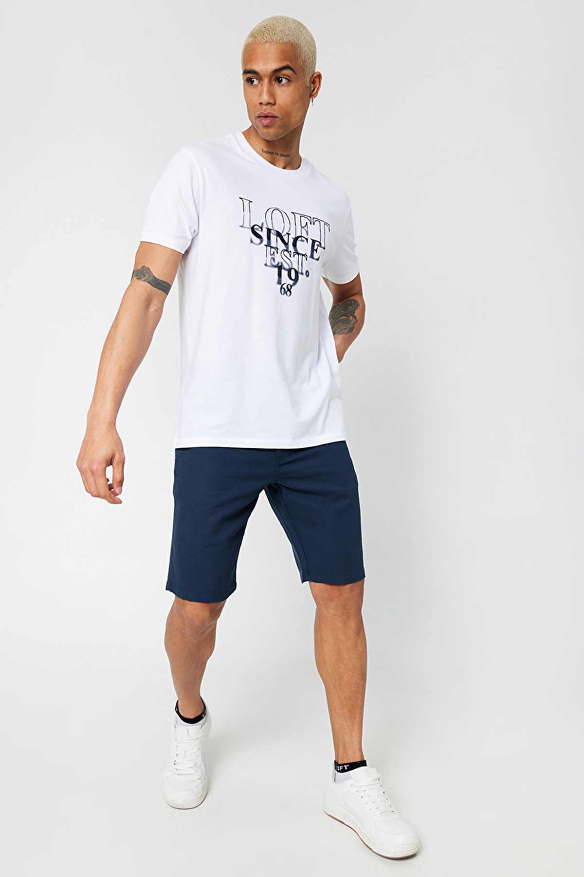 Loft Regular Fit Erkek Şort LF2029713 Mavi