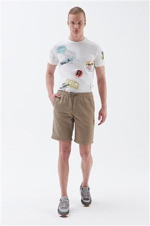 Loft Regular Fit Erkek Şort LF2029713 Krem