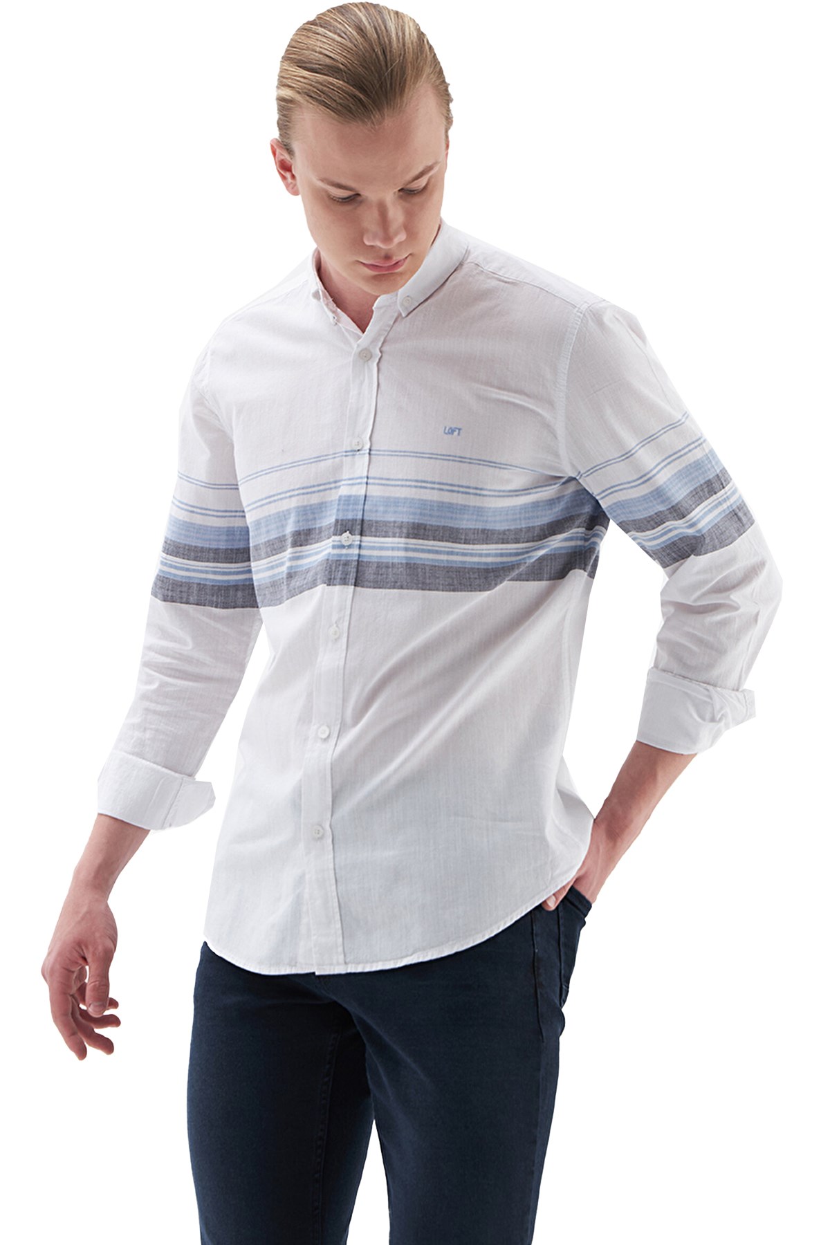 Loft Regular Fit Erkek Gömlek LF2029800 Beyaz
