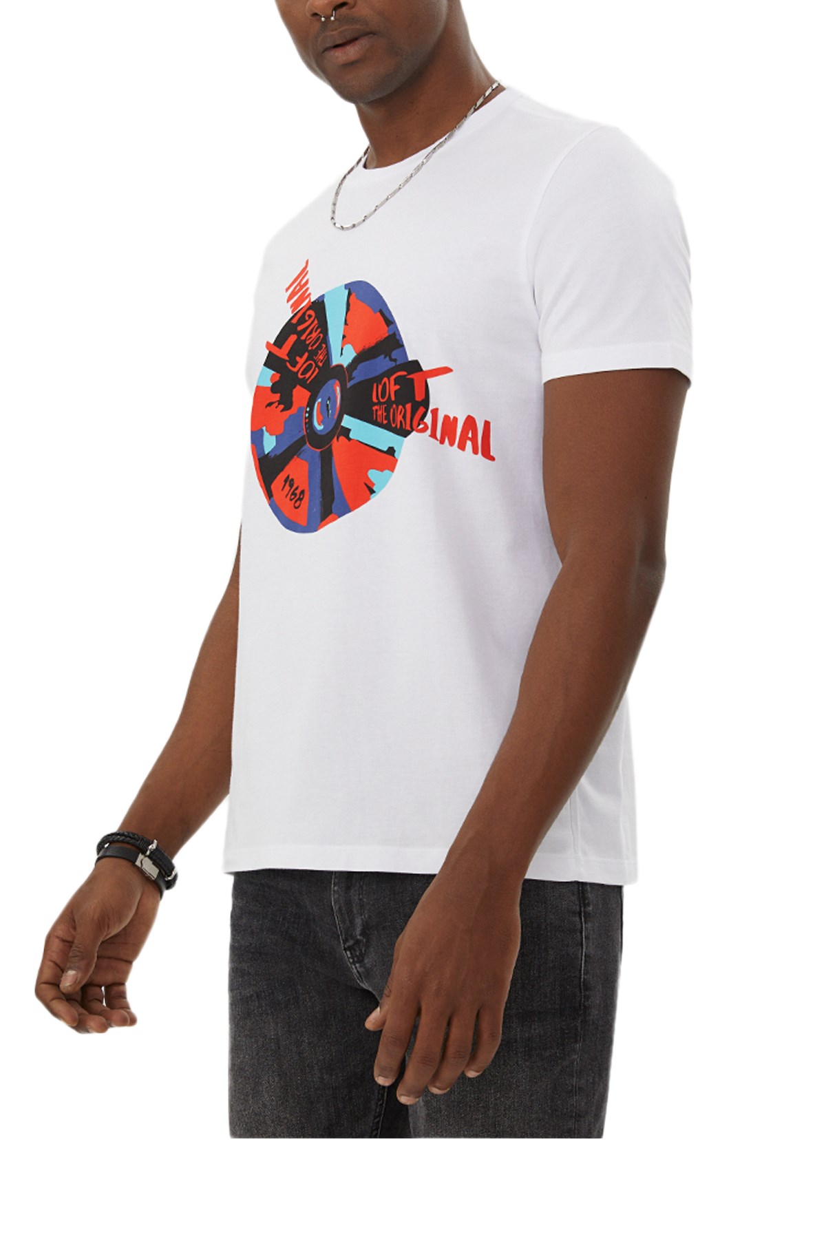 Loft Beyaz Erkek Tişört LF2029823 Beyaz
