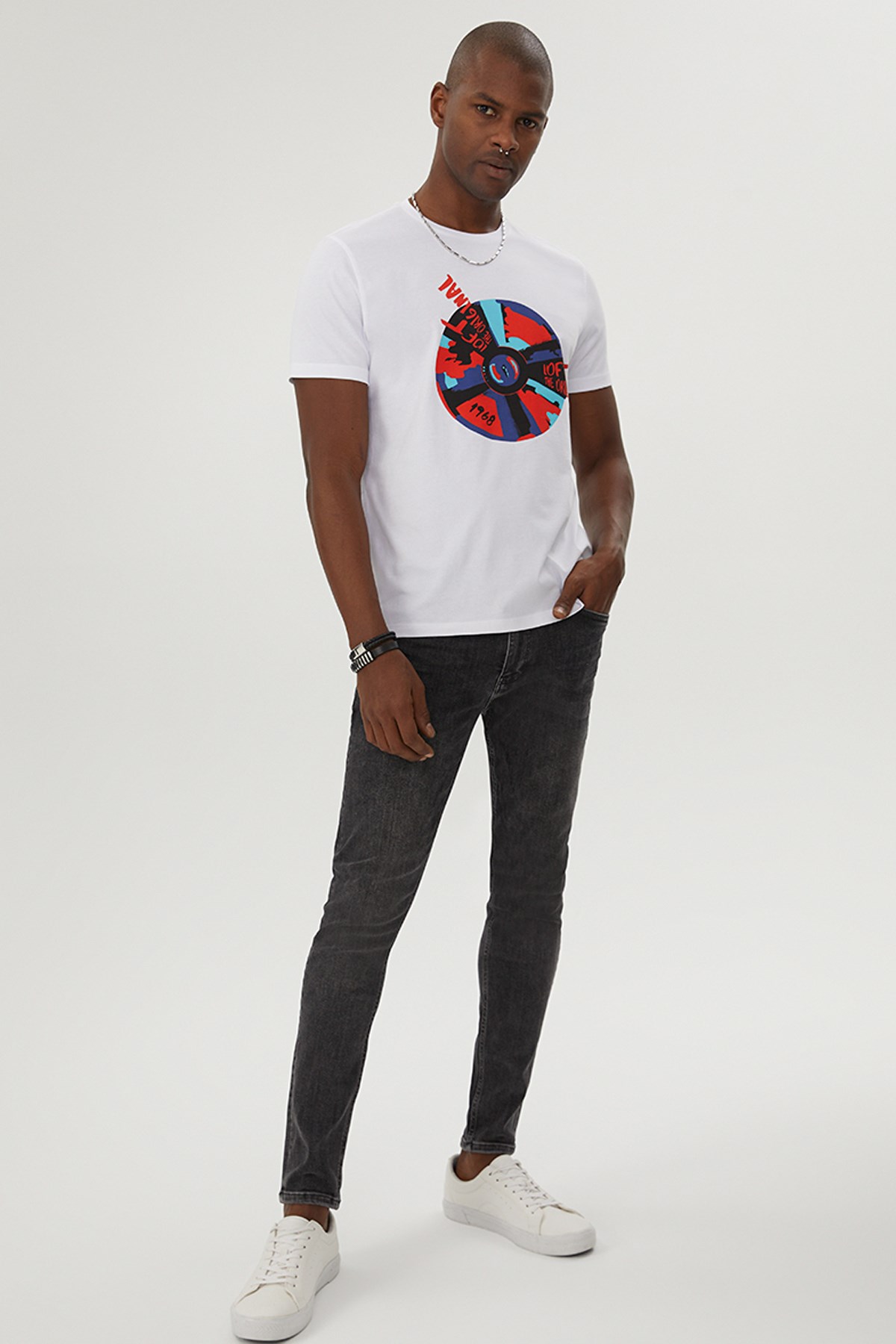 Loft Beyaz Erkek Tişört LF2029823 Beyaz
