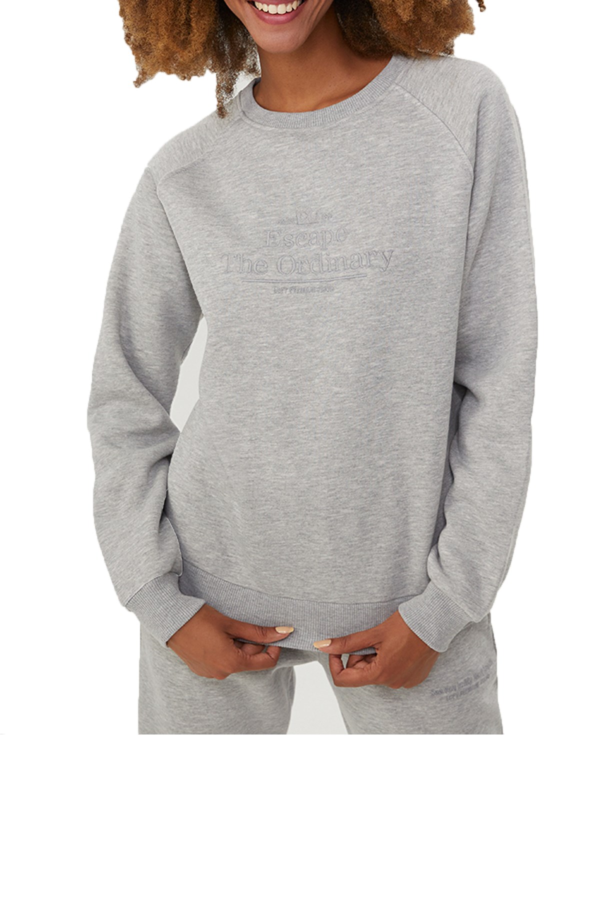 Loft Logomania Kadın Sweatshirt LF2030010 Gri