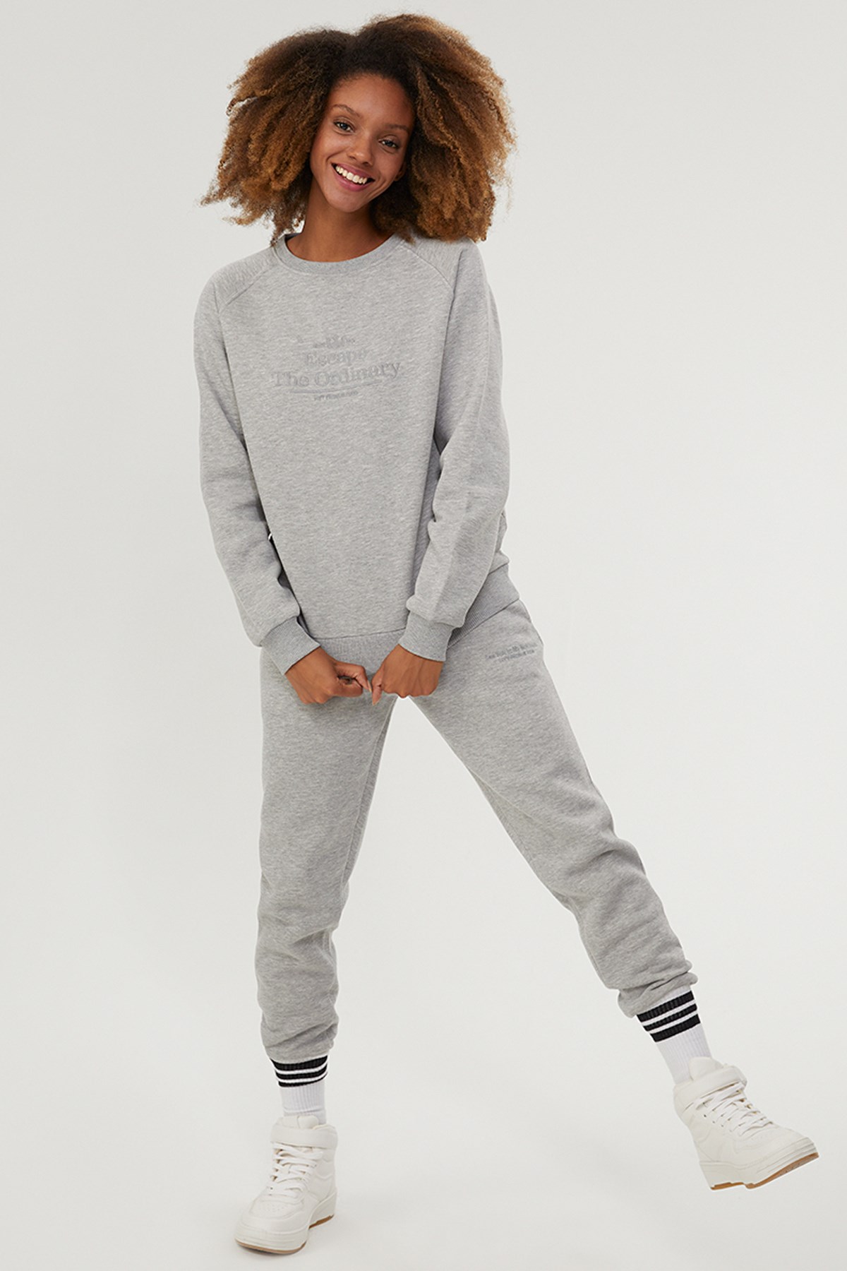 Loft Logomania Kadın Sweatshirt LF2030010 Gri