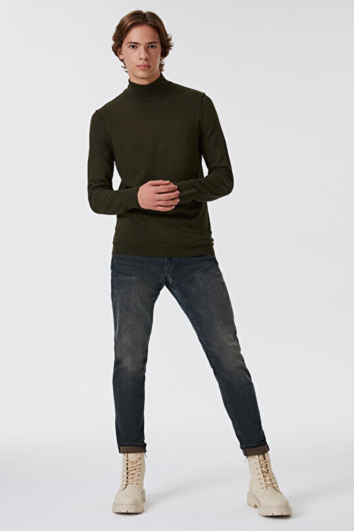 Loft Erkek Kazak LF2030174 Haki