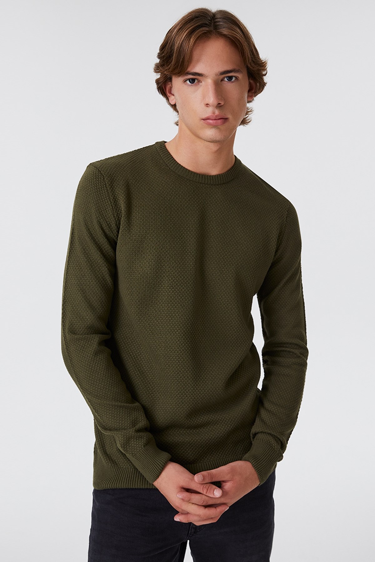 Loft Erkek Kazak LF2030179 Haki