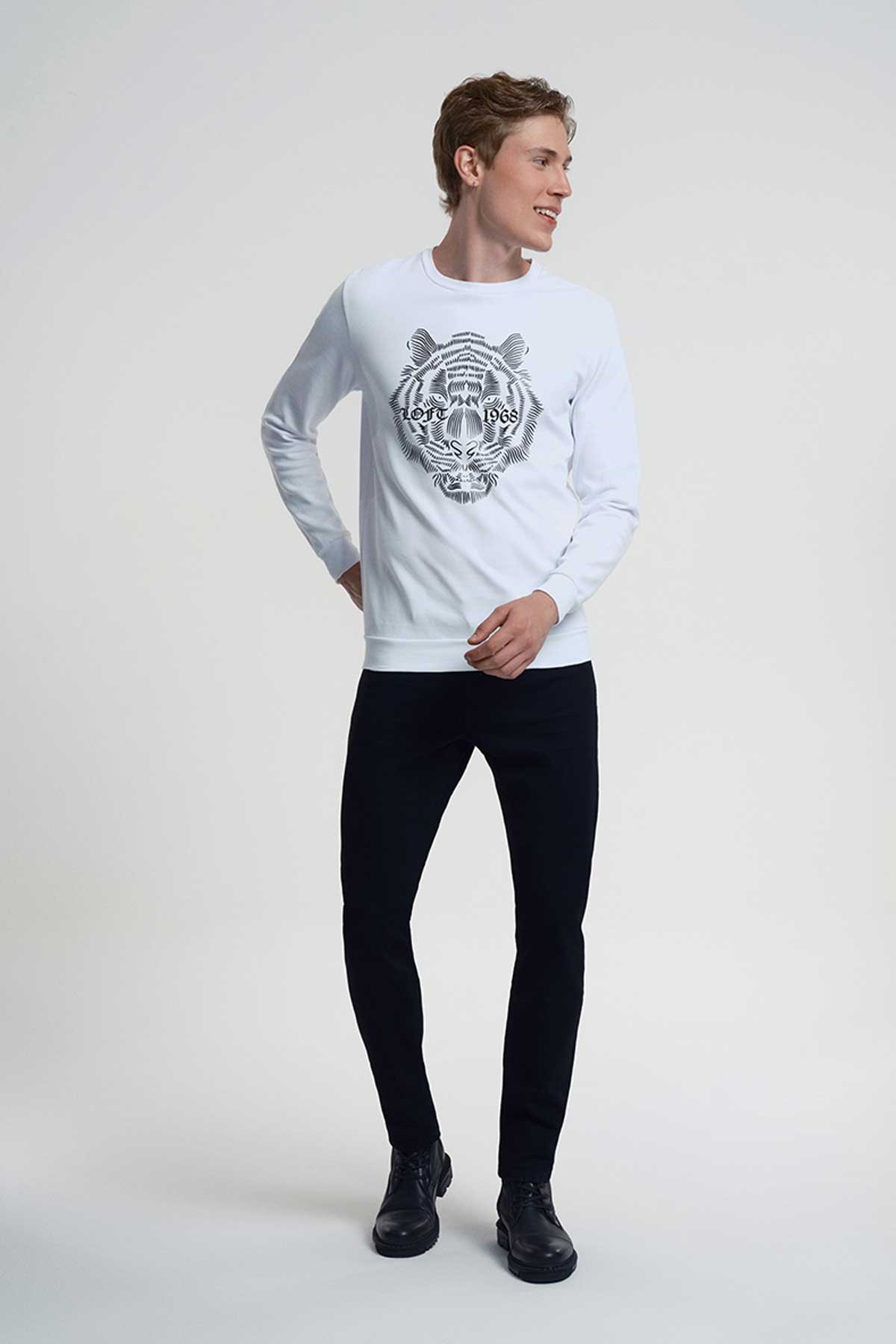 Loft Erkek Sweatshirt LF2030214 Beyaz
