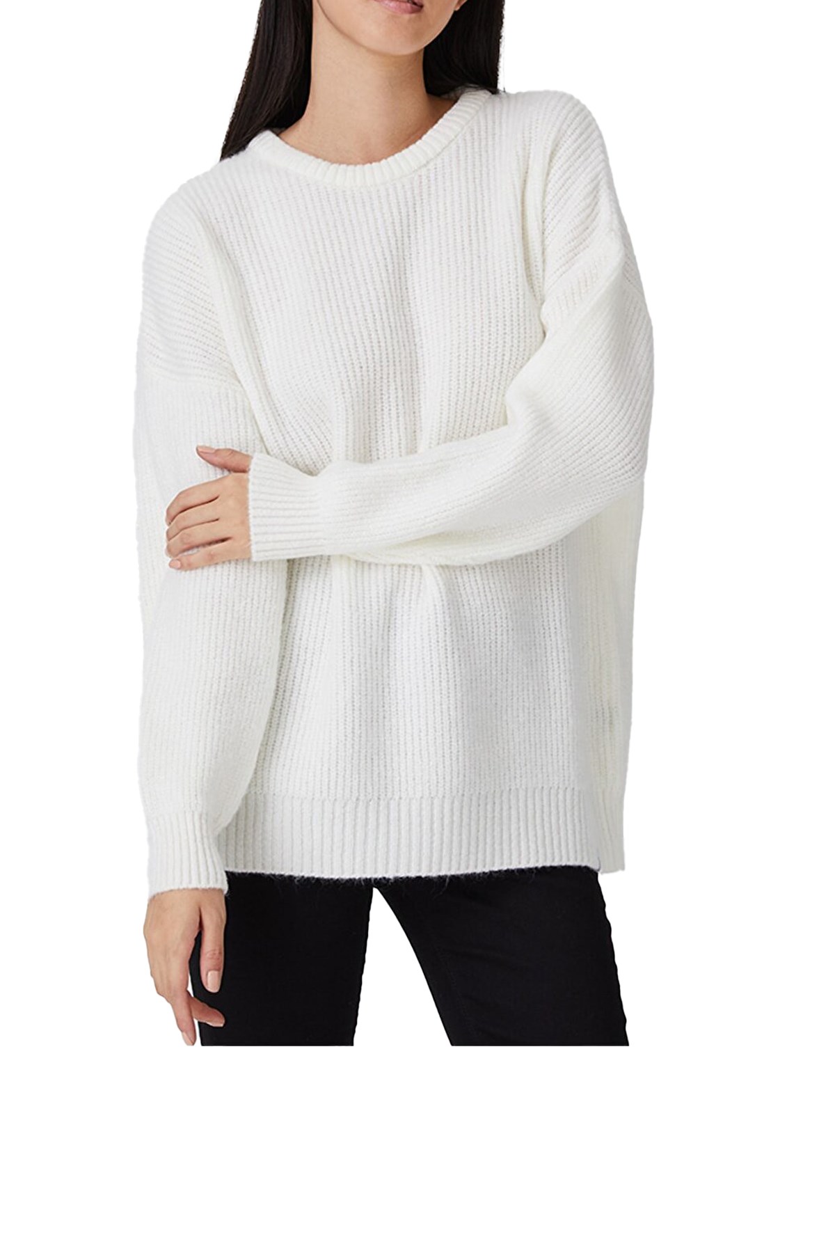 Loft Kadın Kazak LF2030370 Beyaz