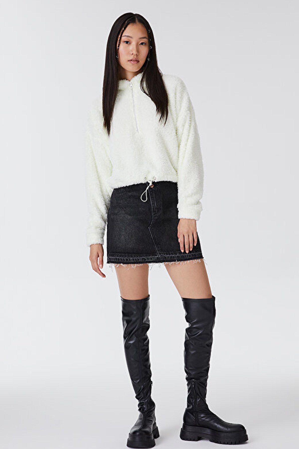 Loft Kadın Sweatshirt LF2030646 Beyaz