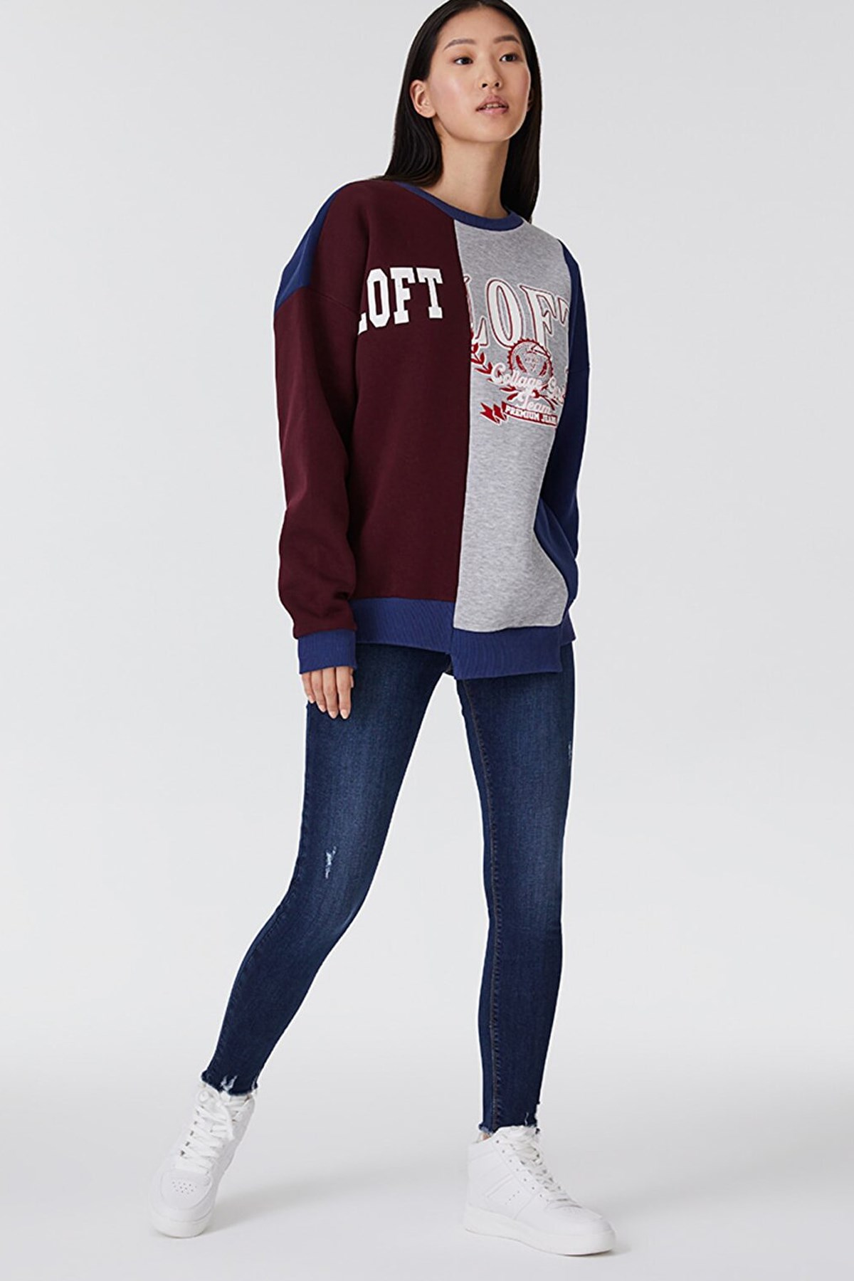 Loft Kadın Sweatshirt LF2030739 Beyaz