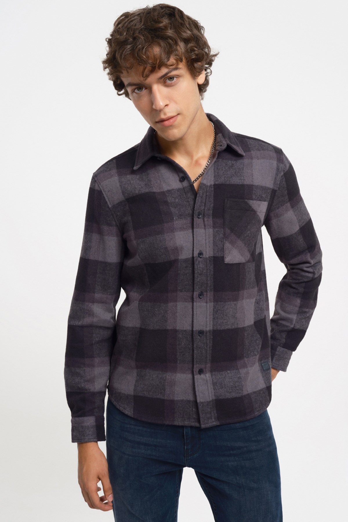 Loft Erkek Gömlek LF2030808 Antrasit