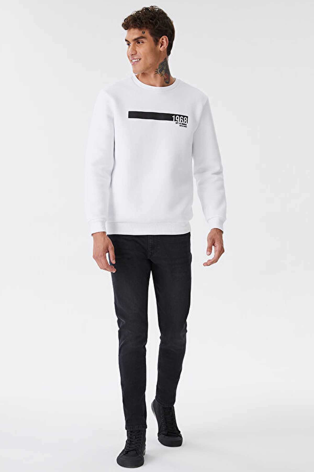 Loft Erkek Sweatshirt LF2030835 Beyaz