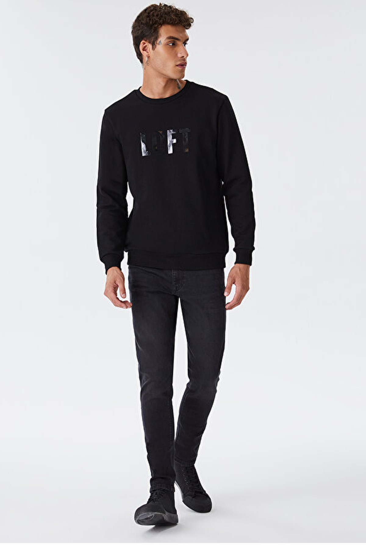 Loft Erkek Sweatshirt LF2030838 Siyah