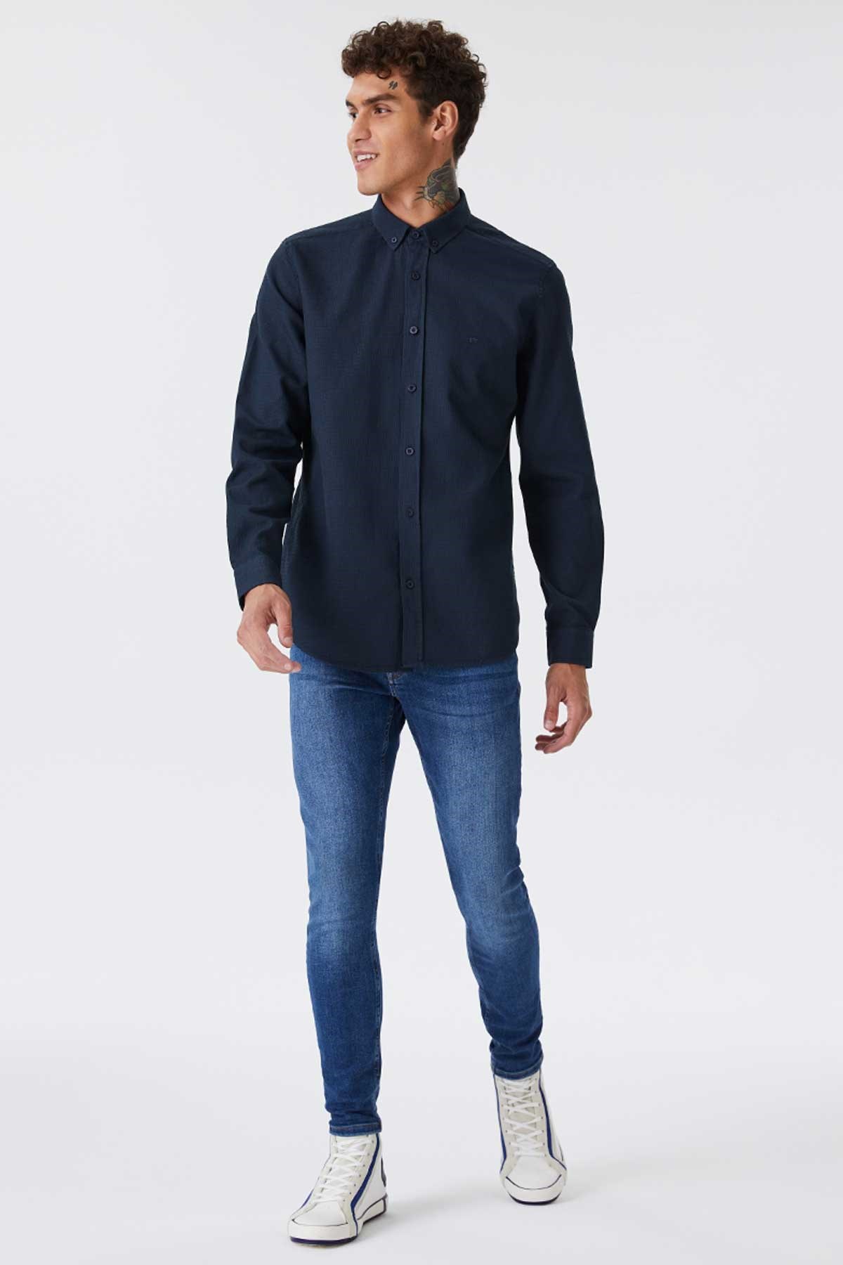 Loft Regular Fit Erkek Gömlek LF2030872 Lacivert