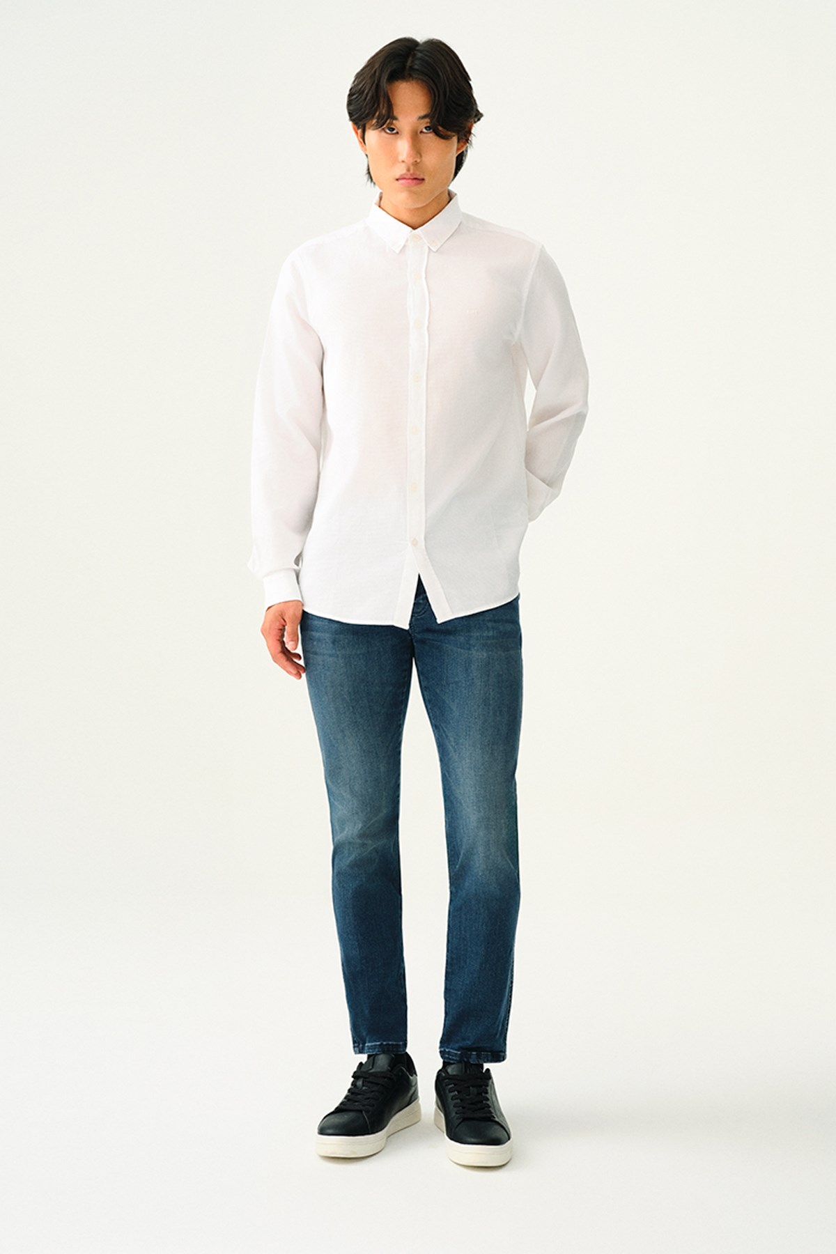 Loft Regular Fit Erkek Gömlek LF2030872 Buz Beyazı