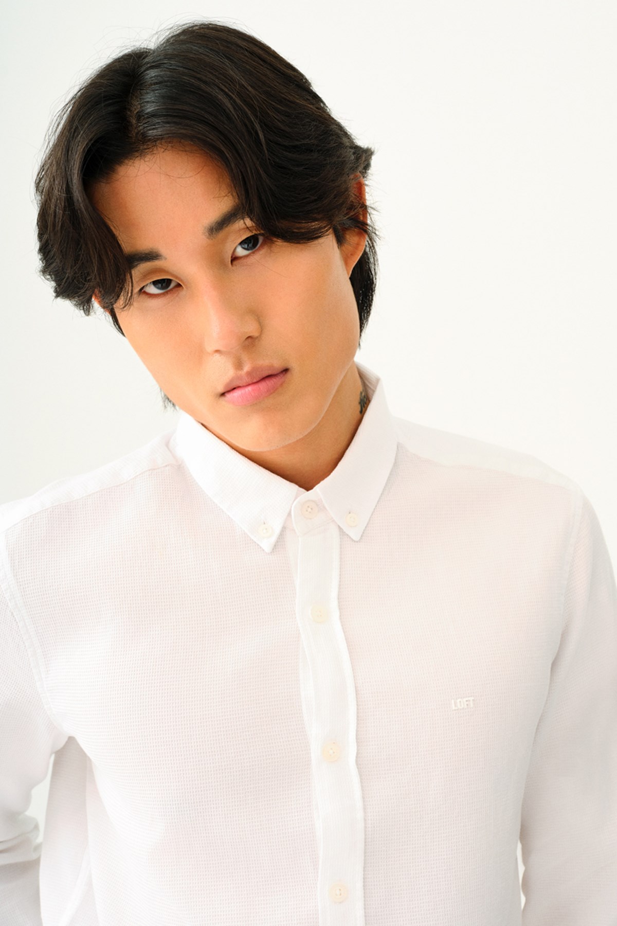Loft Regular Fit Erkek Gömlek LF2030872 Buz Beyazı