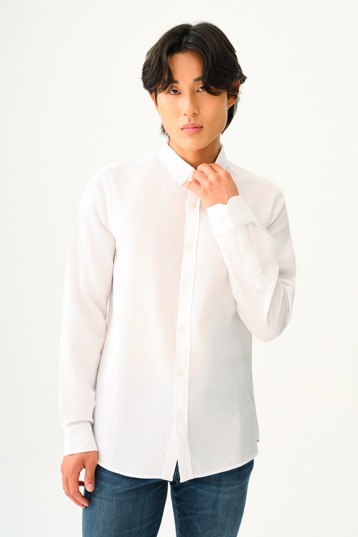 Loft Regular Fit Erkek Gömlek LF2030872 Buz Beyazı