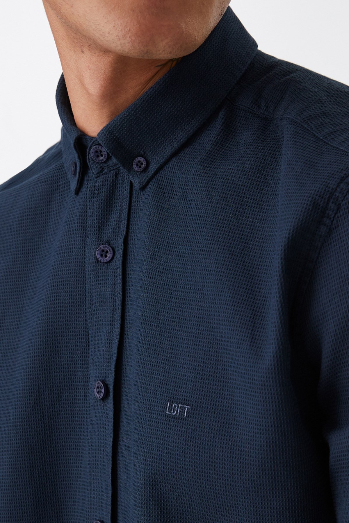 Loft Regular Fit Erkek Gömlek LF2030872 Lacivert