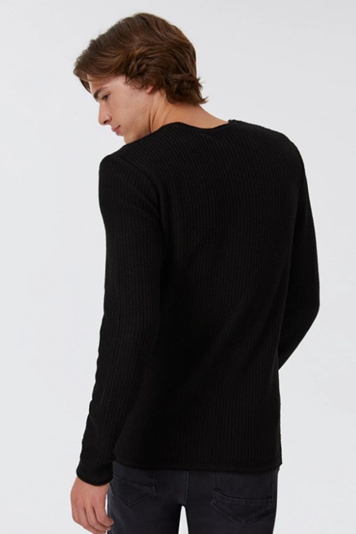 Loft Erkek Kazak LF2030972 Siyah