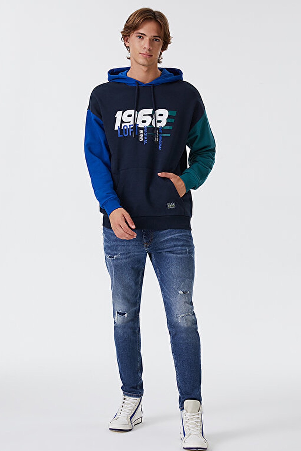 Loft Erkek Sweatshirt LF2031066 Lacivert