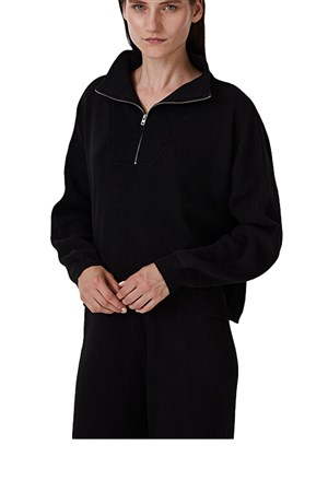 Loft Kadın Fermuarlı Kazak LF2031092 Siyah