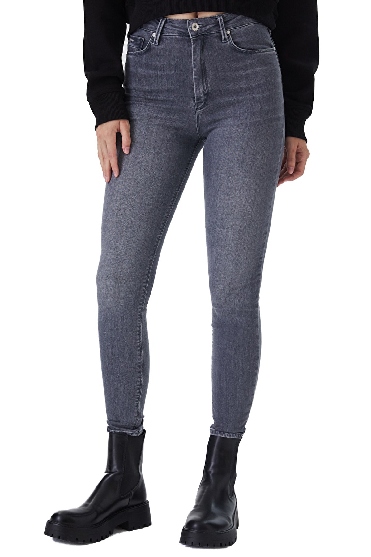 Loft Natalie Skinny Fit Kadın Pantolon LF2031208 Gri