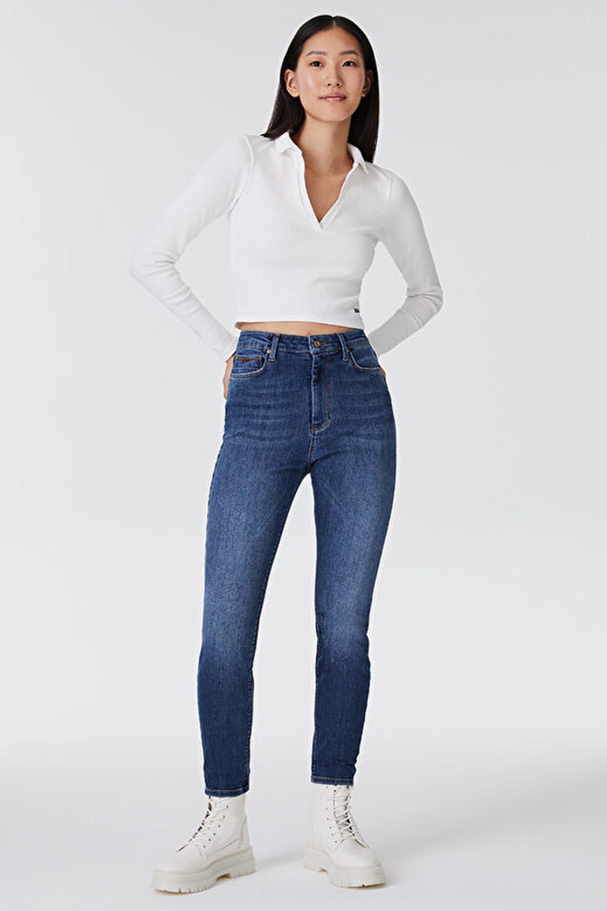 Loft Natalie Julia Kadın Pantolon LF2031209 Lacivert