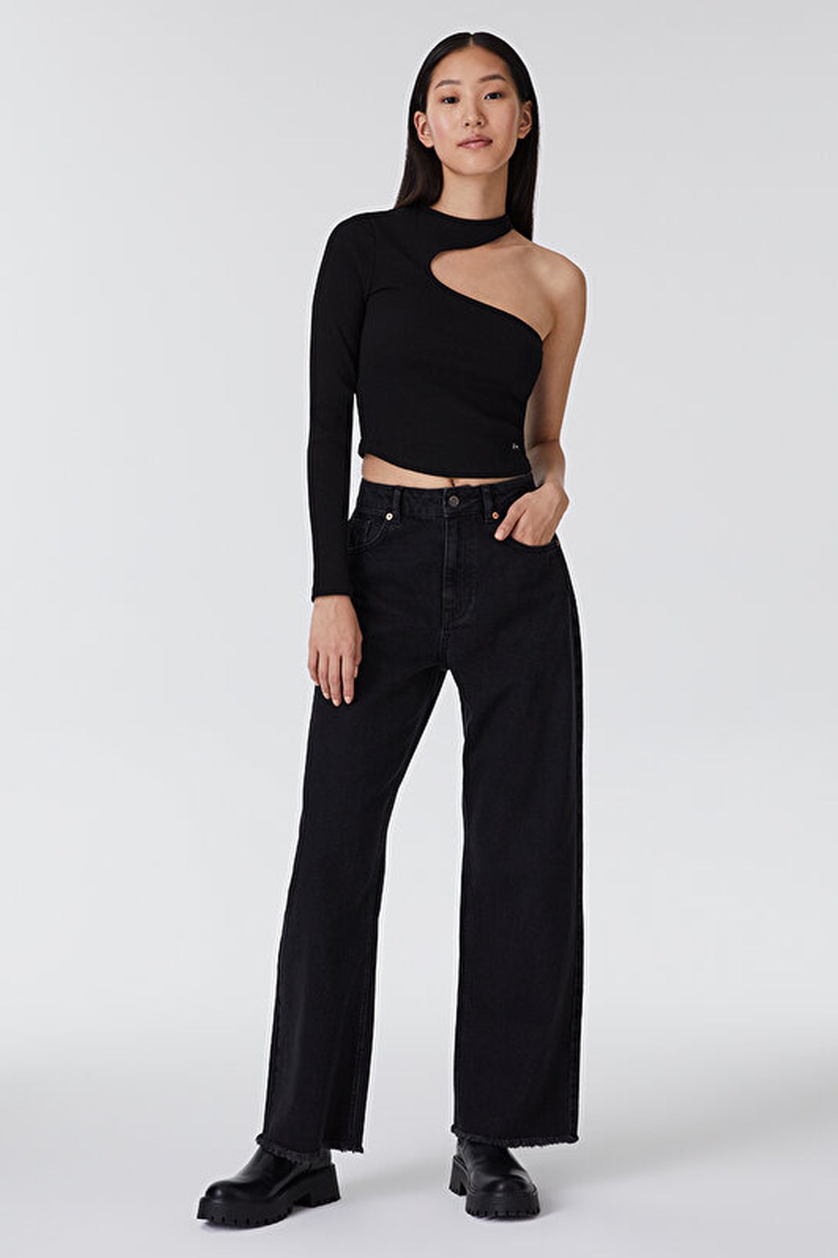 Loft Wide Leg Kadın Pantolon LF2031374 Mavi