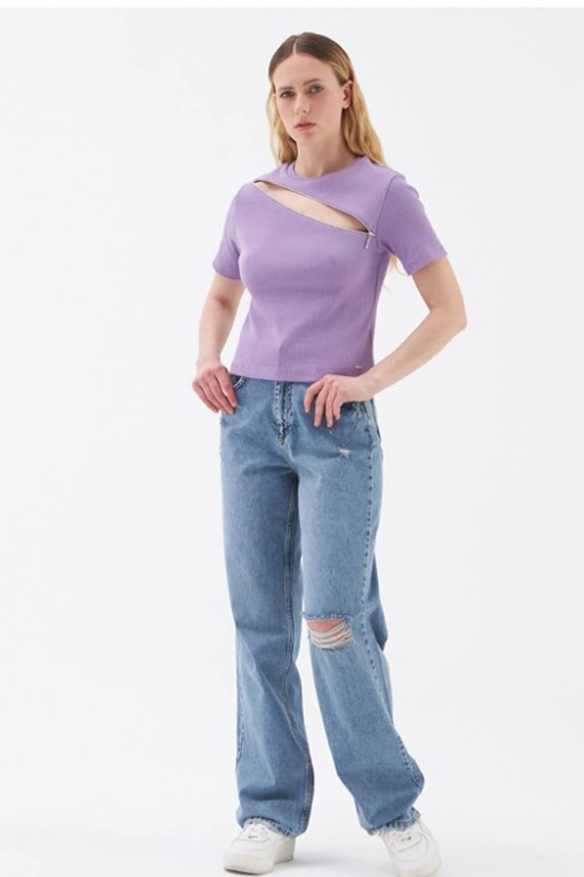 Loft Kadın Tişört LF2031394 Mor