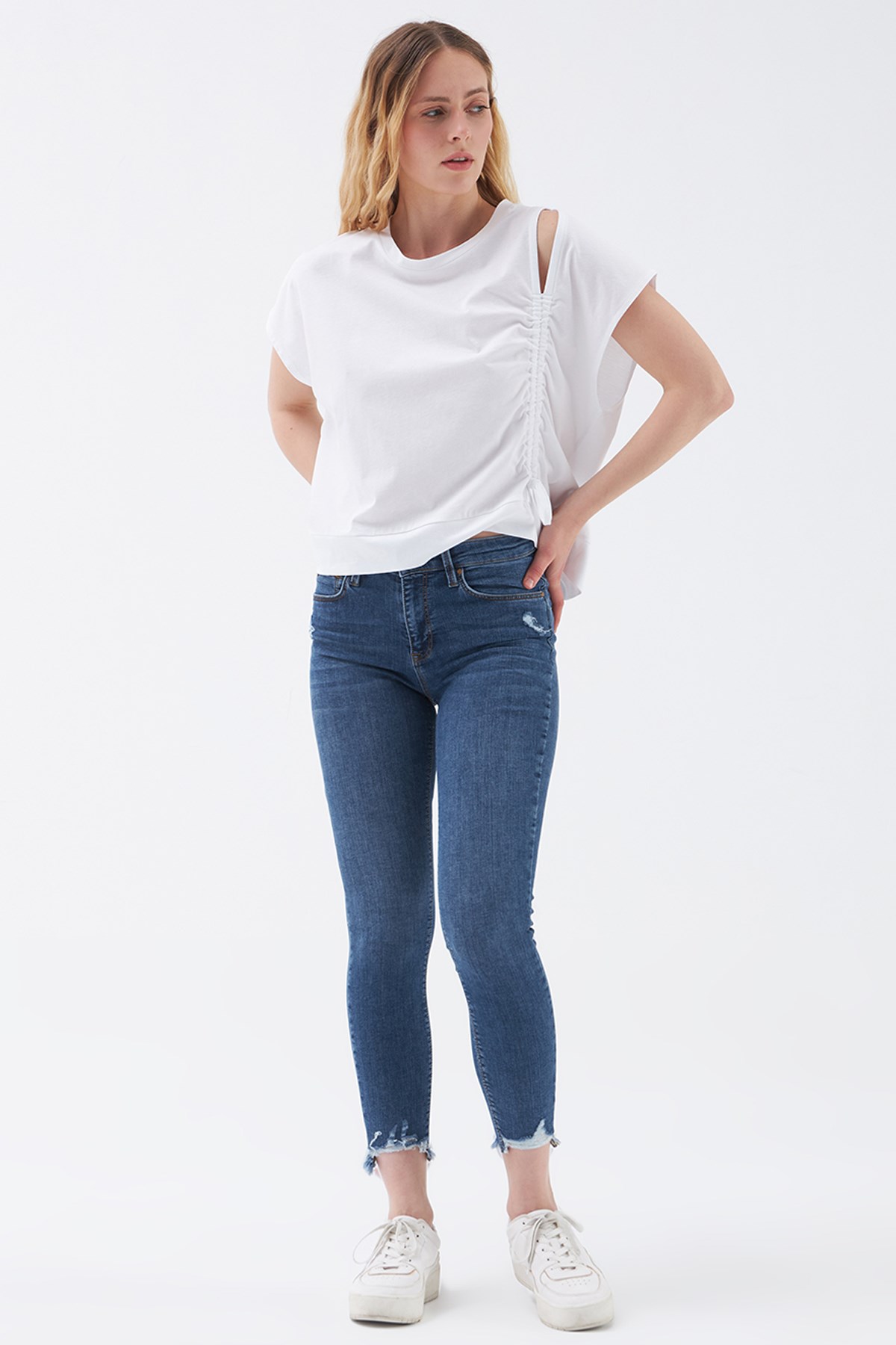 Loft Kadın Tişört LF2031395 Ekru