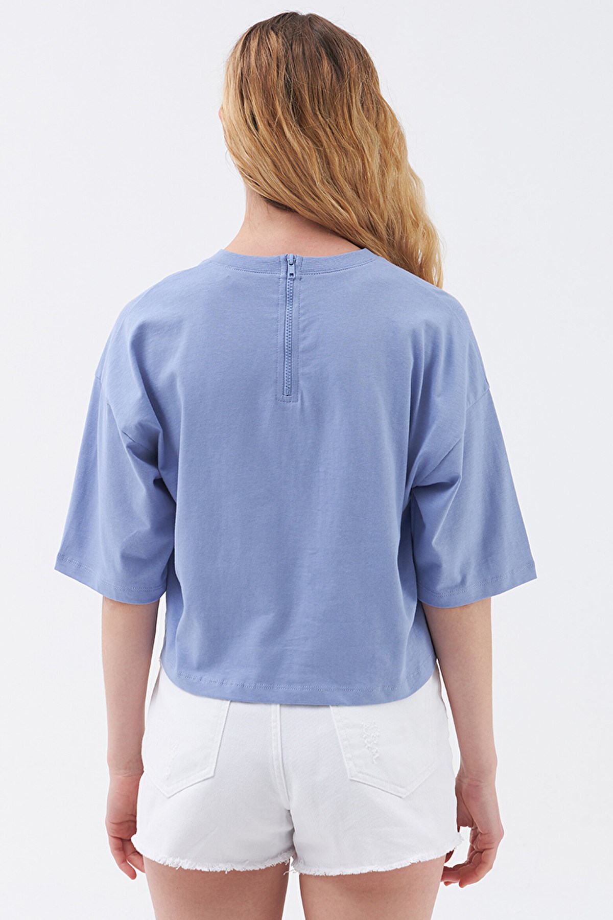 Loft Long Crop Kadın Tişört LF2031396 Mor