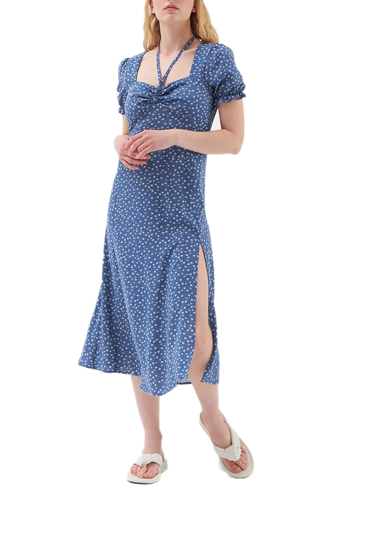 Loft Kadın Elbise LF2031435 Mavi