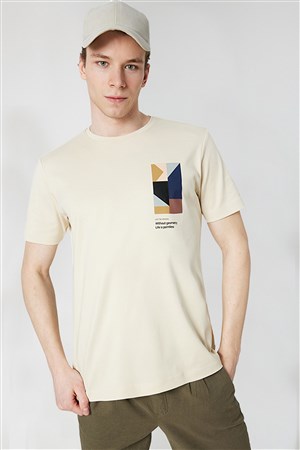 Loft Regular Fit Erkek Tişört LF2031449 Bej