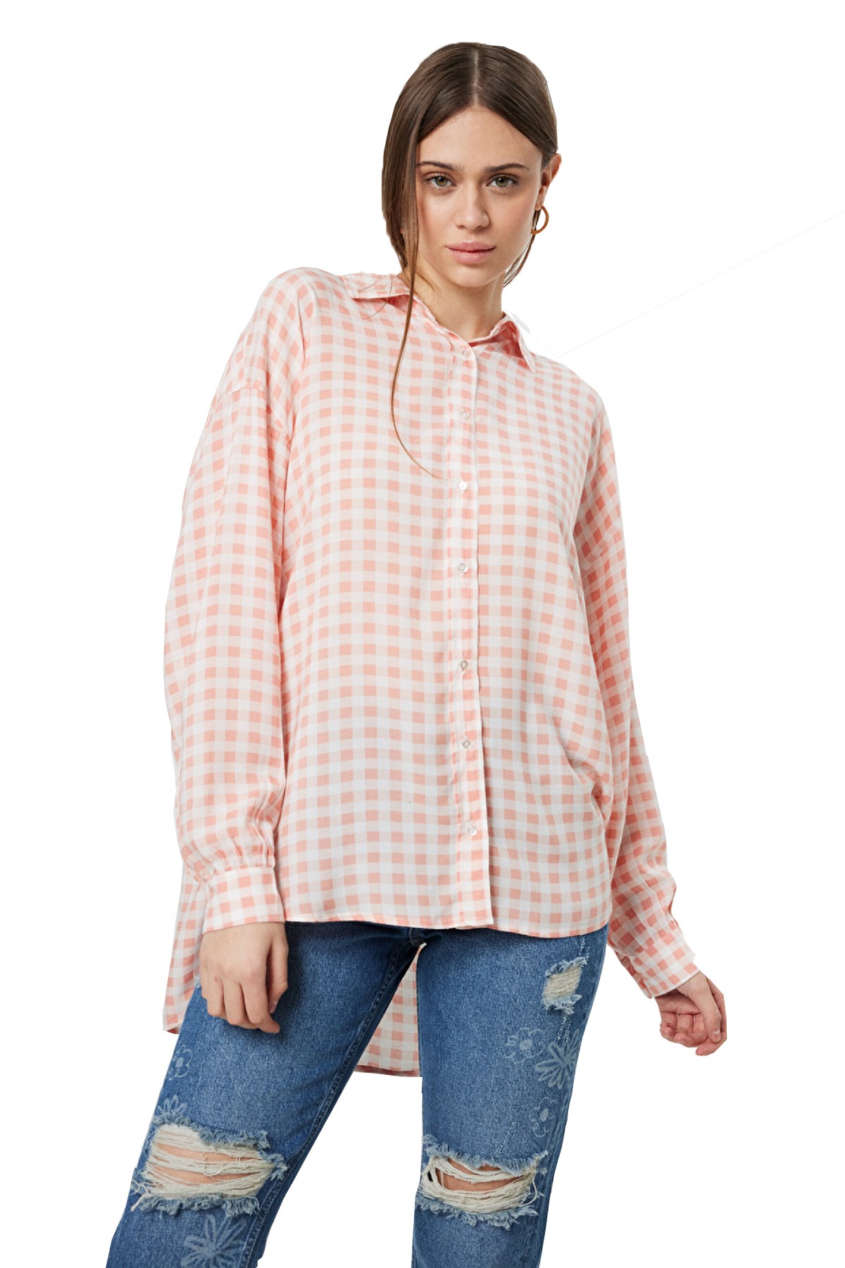 Loft Loose Fit  Kadın Gömlek LF2031503 Pembe