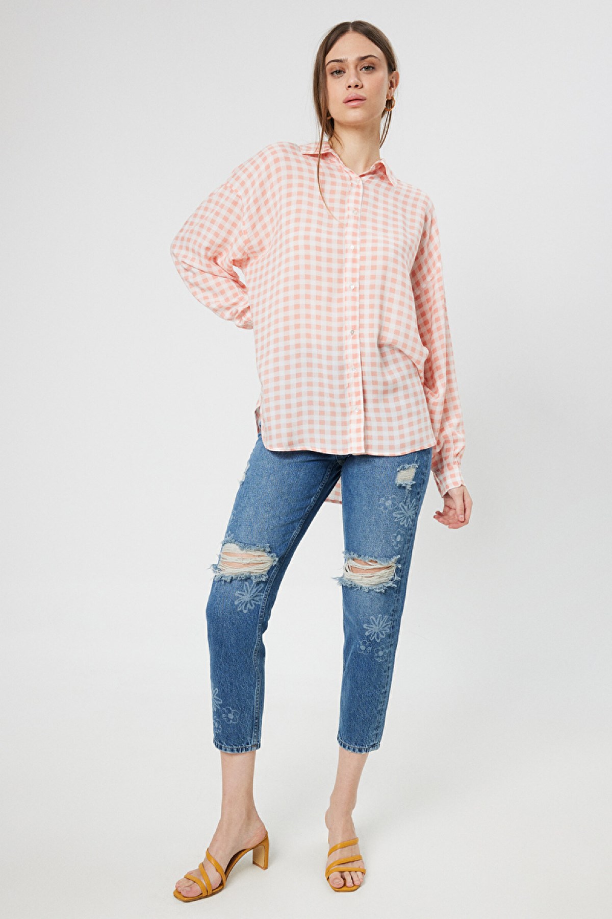 Loft Loose Fit  Kadın Gömlek LF2031503 Pembe