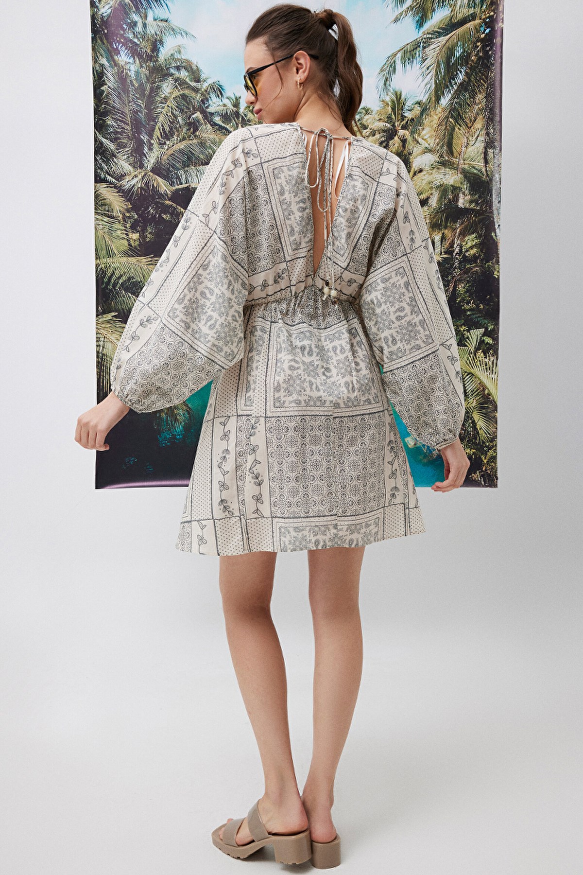 Loft Oversize Kadın Elbise LF2031603 Ekru