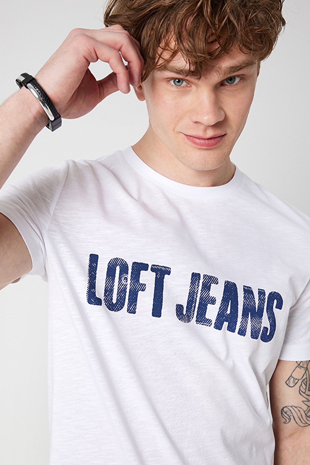 Loft Regular Fit Erkek Tişört LF2031638 Beyaz