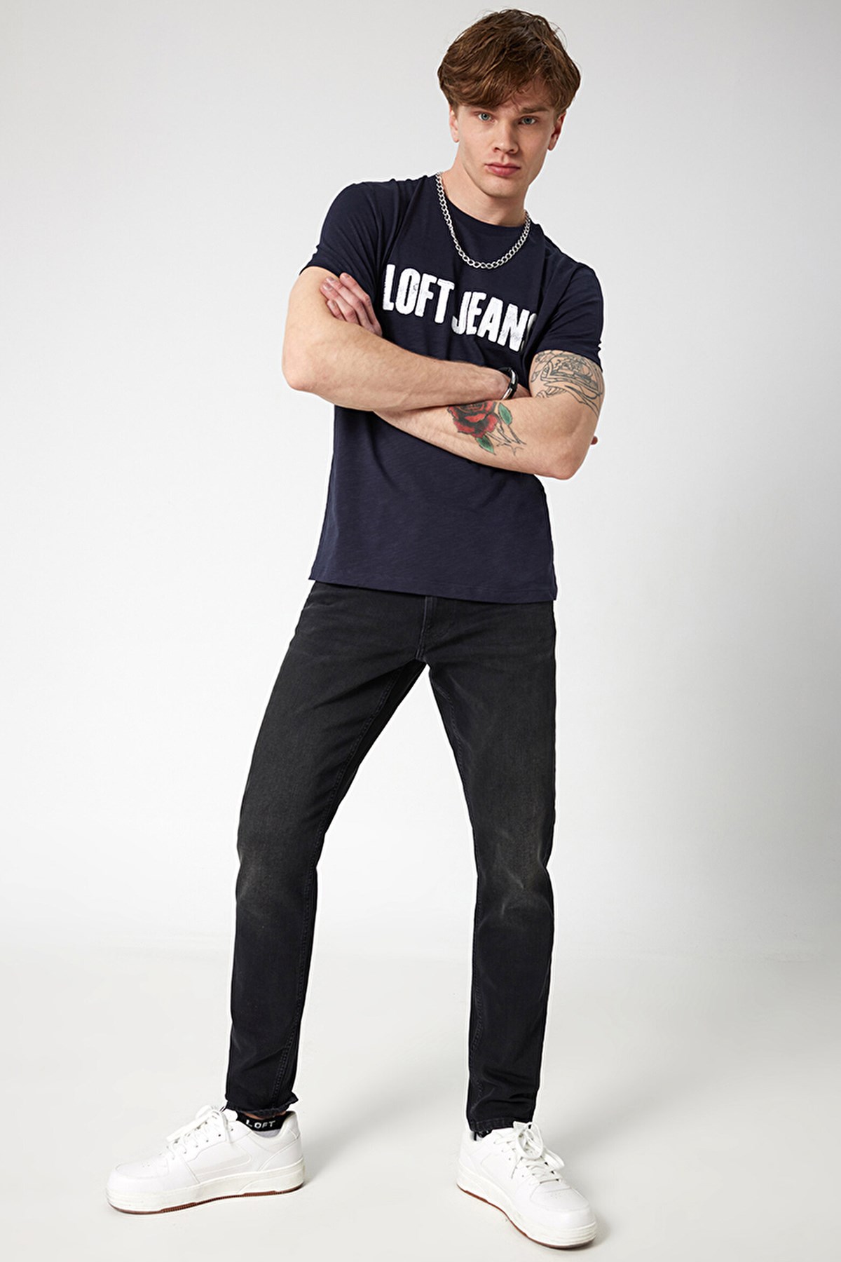 Loft Regular Fit Erkek Tişört LF2031638 Lacivert