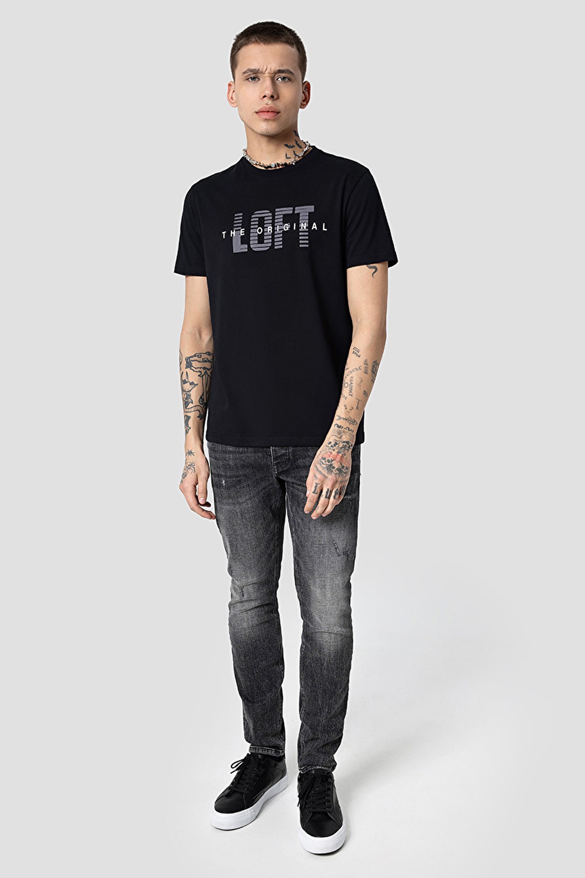 Loft Regular Fit Erkek Tişört LF2031640 Siyah