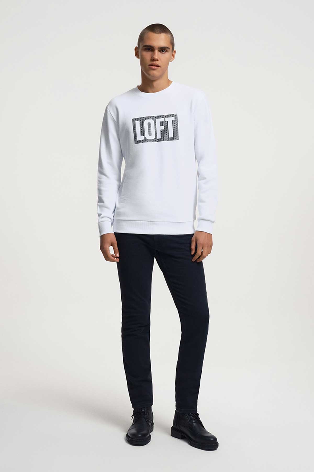 Loft Erkek Sweatshirt LF2031655 Beyaz